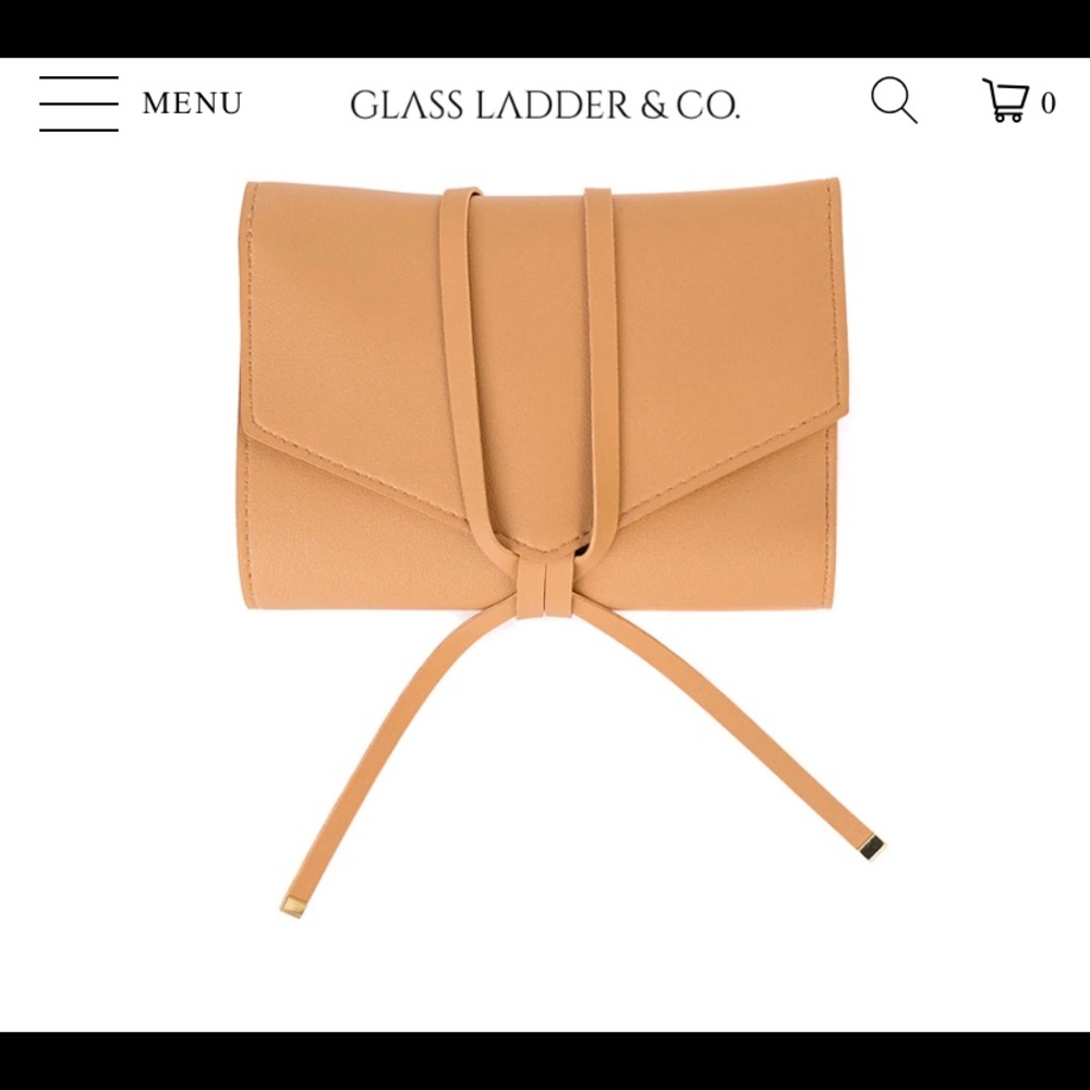 Glass Ladder And Co Katherine Vegan Leather Tech Organizer Roll